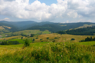 Picturesque view of the mountains in the countryside.