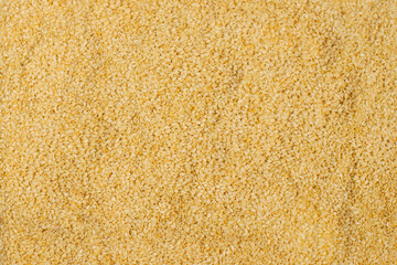 Sesame seeds as a background.