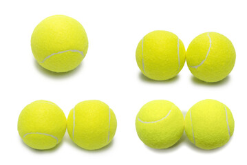 Tennis balls isolated on white background.