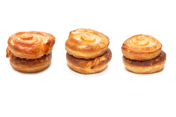 Tasty puff isolated on a white background.