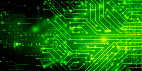 2d illustration Abstract futuristic electronic circuit technology background