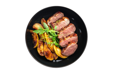 duck breast second course fresh ready to eat meal snack on the table copy space food background rustic