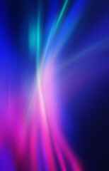 Dark abstract futuristic background. Digital explosion, ultraviolet neon glow, blurred geometric lines.