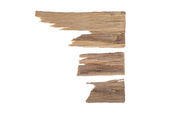 wooden slats isolated on a white background.