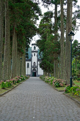 alley to a small chapel on the azores