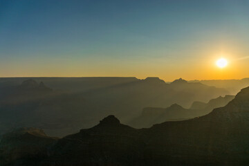 Sunrise at South Rim Grand Canyon National Park Mather Point