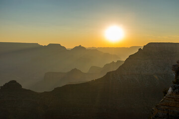 Sunrise at South Rim Grand Canyon National Park Mather Point