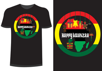 Kwanzaa holiday t-shirt design concept