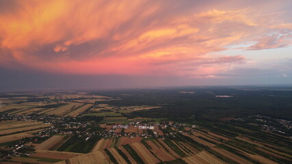 Sunset in Radomsko, Poland