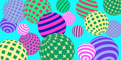 Retro 3d illustration abstract balls, great design for any purposes.