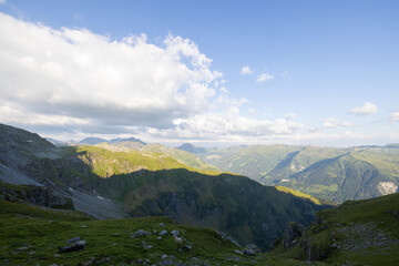 Naklejka premium Wonderful view over a beautiful alpine lake in Switzerland called Schottensee. Epic sunrise over a perfect blue lake.