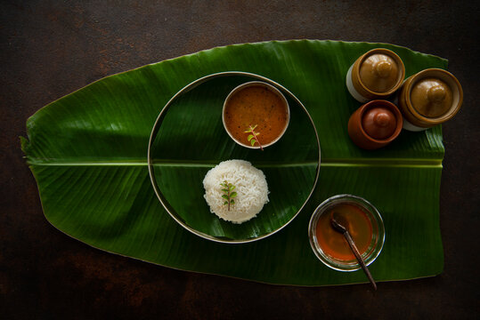 Rasam rice with ghee 