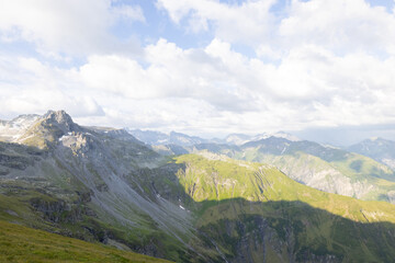 Obraz premium Wonderful view over a beautiful alpine lake in Switzerland called Schottensee. Epic sunrise over a perfect blue lake.