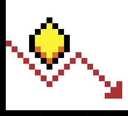 Fototapeta premium nft trending pixel icon