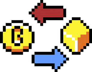 Obraz premium nft trading pixel icon
