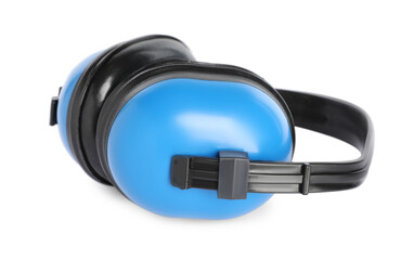 Fototapeta premium Protective headphones isolated on white. Safety equipment