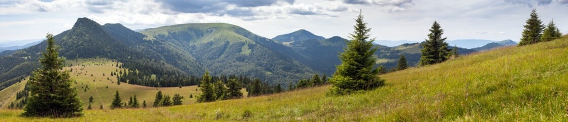 Velka fatra mountain panoramic Carpathian mountains