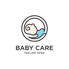 Baby Care logo for babyshop design template