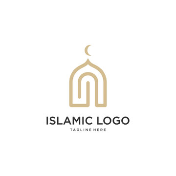 Islamic Mosque Logo Design Template