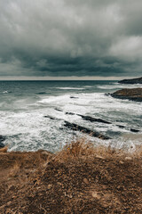 Stormy Black Sea on a windy day
