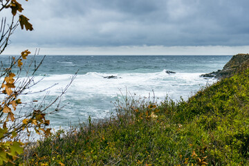 Stormy Black Sea on a windy day