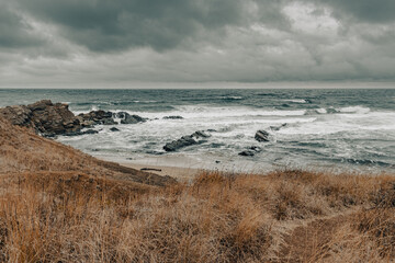 Stormy Black Sea on a windy day