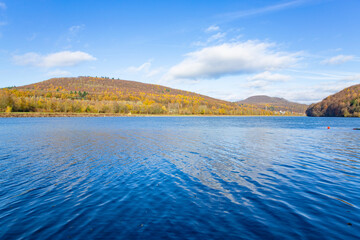 Idyllic Schieder-See near Höxter in Westphalia, Germany