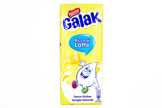 Italy &ndash; October 25, 2021: Galak white Chocolate bar. Galak is a brand of Nestl&eacute;