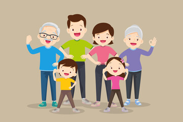 strong family healthy lifestyle with exercise