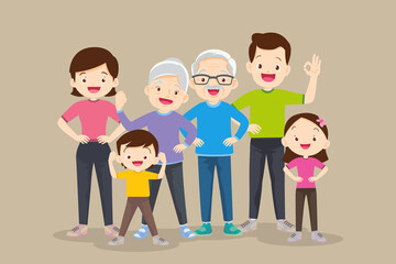 strong family healthy with exercise