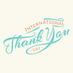 Calligraphy letter International Thank You Day