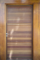 Outdoor entrance wooden door