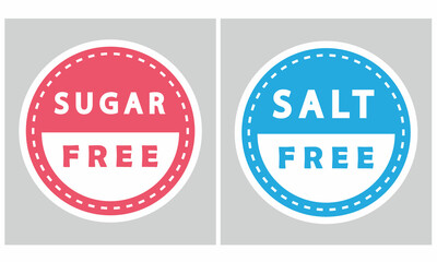 Salt and sugar free line icon. 