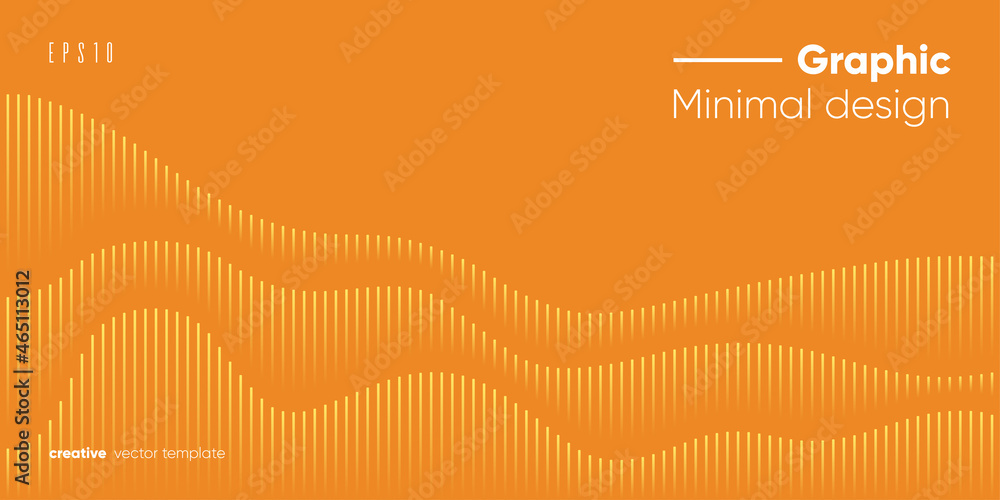 Poster minimal geometric banner with gradient lines. vector presentation template..