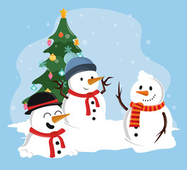 group snowman christmas