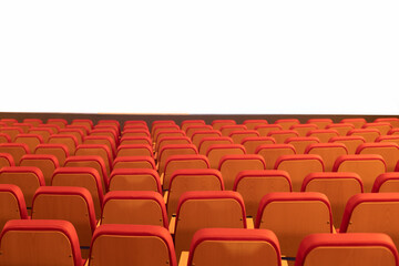 theater seats with isolated white area