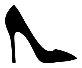 High heeled shoe icon, vector illustration