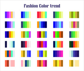 Fashion Color trend set. Color Palette Swatches Vector Design. Forecast of the future color trend. Trendy colors of new season. Vector EPS 10.