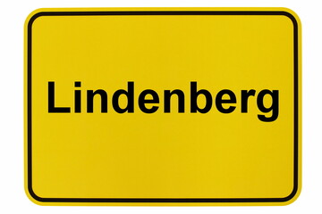 Illustration eines Stadteingangsschildes der Stadt Lindenberg