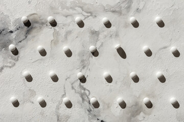 Pattern of pills on the table. Marble surface. Medicines. Stop COVID.