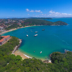 Peninsula in Brazil aerial photography