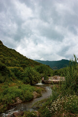 Obraz premium Paisaje de río oaxaqueño