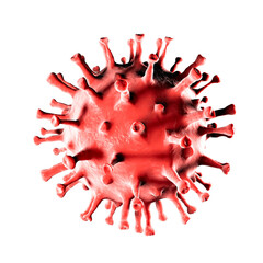 Virus, detail seen under the microscope, mutations and variants of the coronavirus, sars-cov-2. Magnification. Covid-19. 3d rendering
