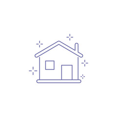 House Cleaning home icon vector