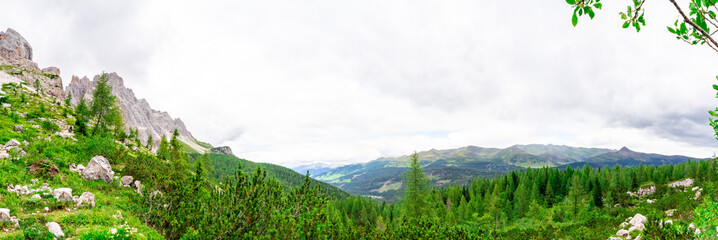 Hiking to the Rotwand Meadows in  South Tyrol.