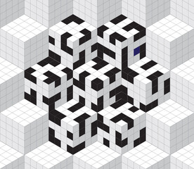 Abstract seamless cubes background