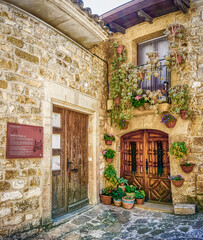 Fototapeta na wymiar town of Sos del Rey Catolica in the province of Aragon