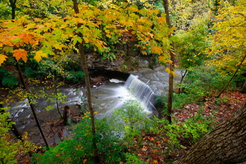 Indian Run Falls Park in Autumn, Dublin, Ohio
