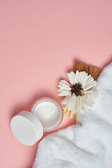 Obraz na płótnie Canvas spa products skin care aromatherapy isolated background
