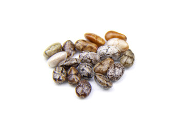 Chia seeds isolated on a white background. Super food. Vegetarian food.